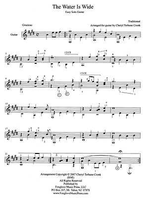 'The Water Is Wide'for solo guitar